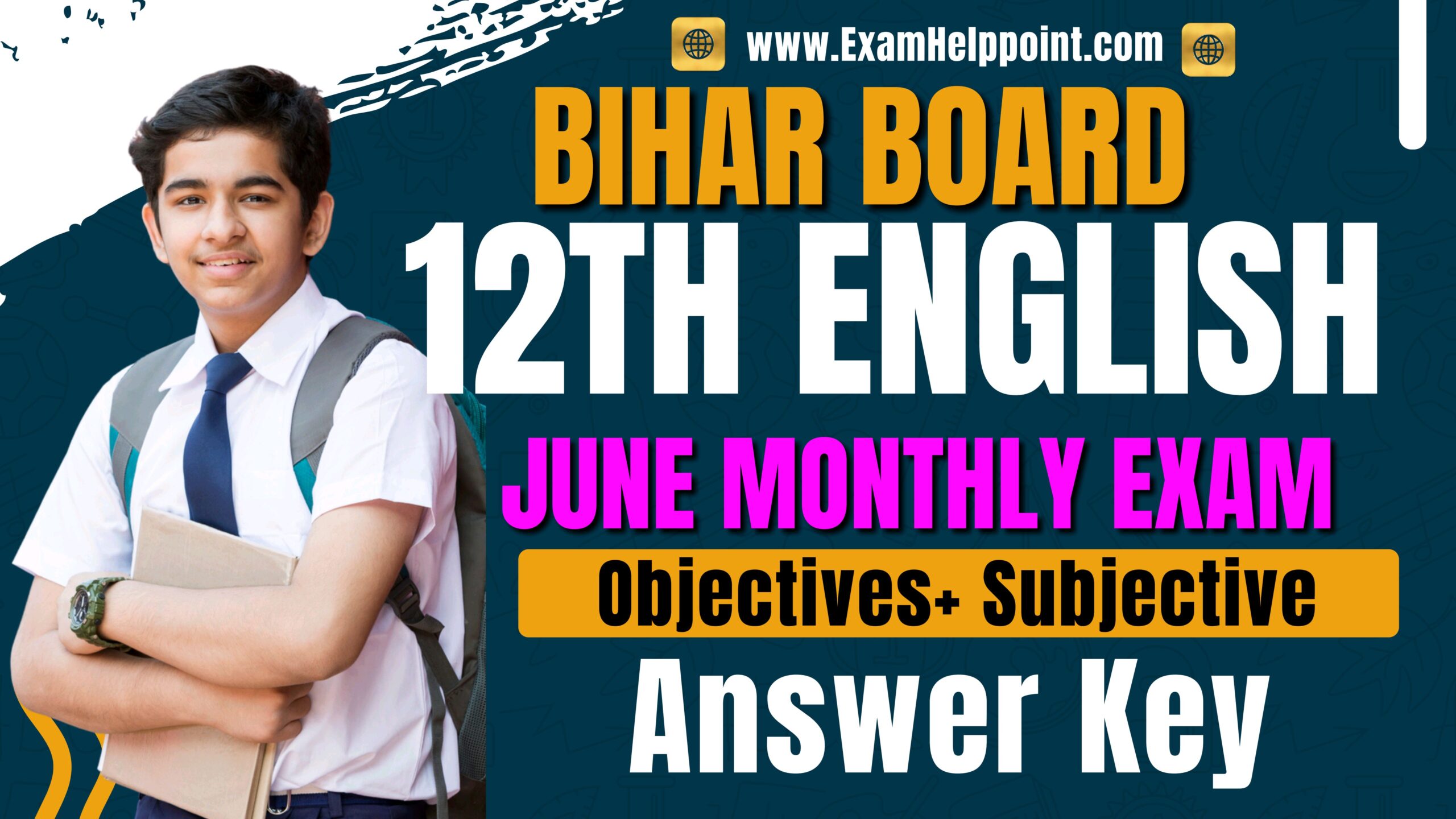 Bihar Board 12th English June Monthly Exam Answer key -3 July Answer key 2026